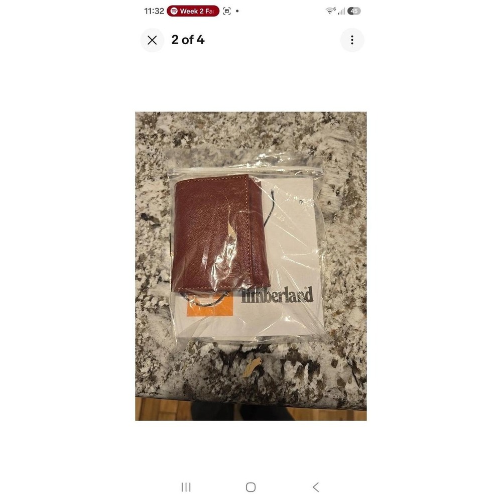 Timberland Brown Leather Bifold Wallet